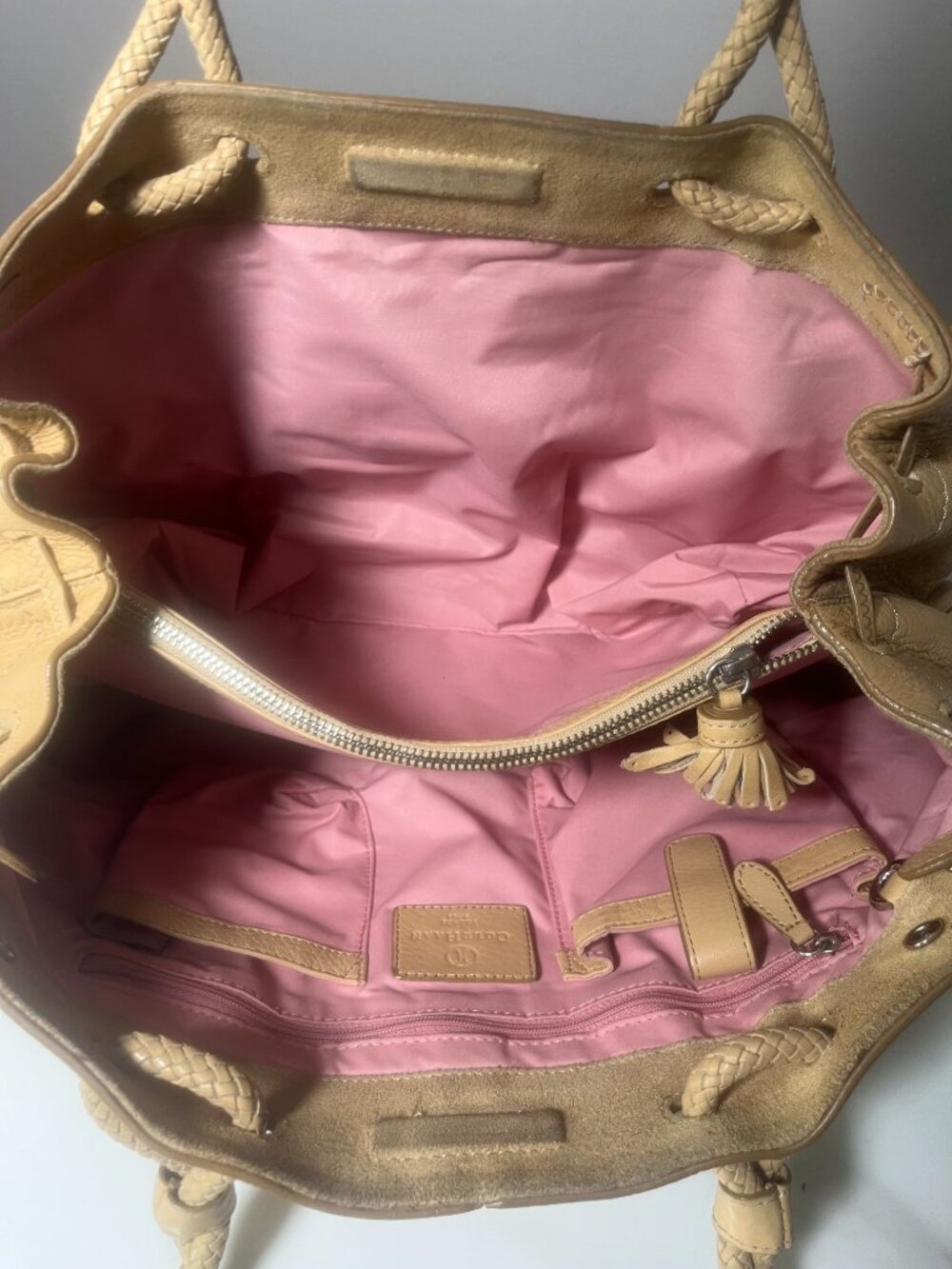 Cole Haan Village SP06 Beige Pebbled Leather Hobo Shoulder Bag Y2K - Picture 16 of 16